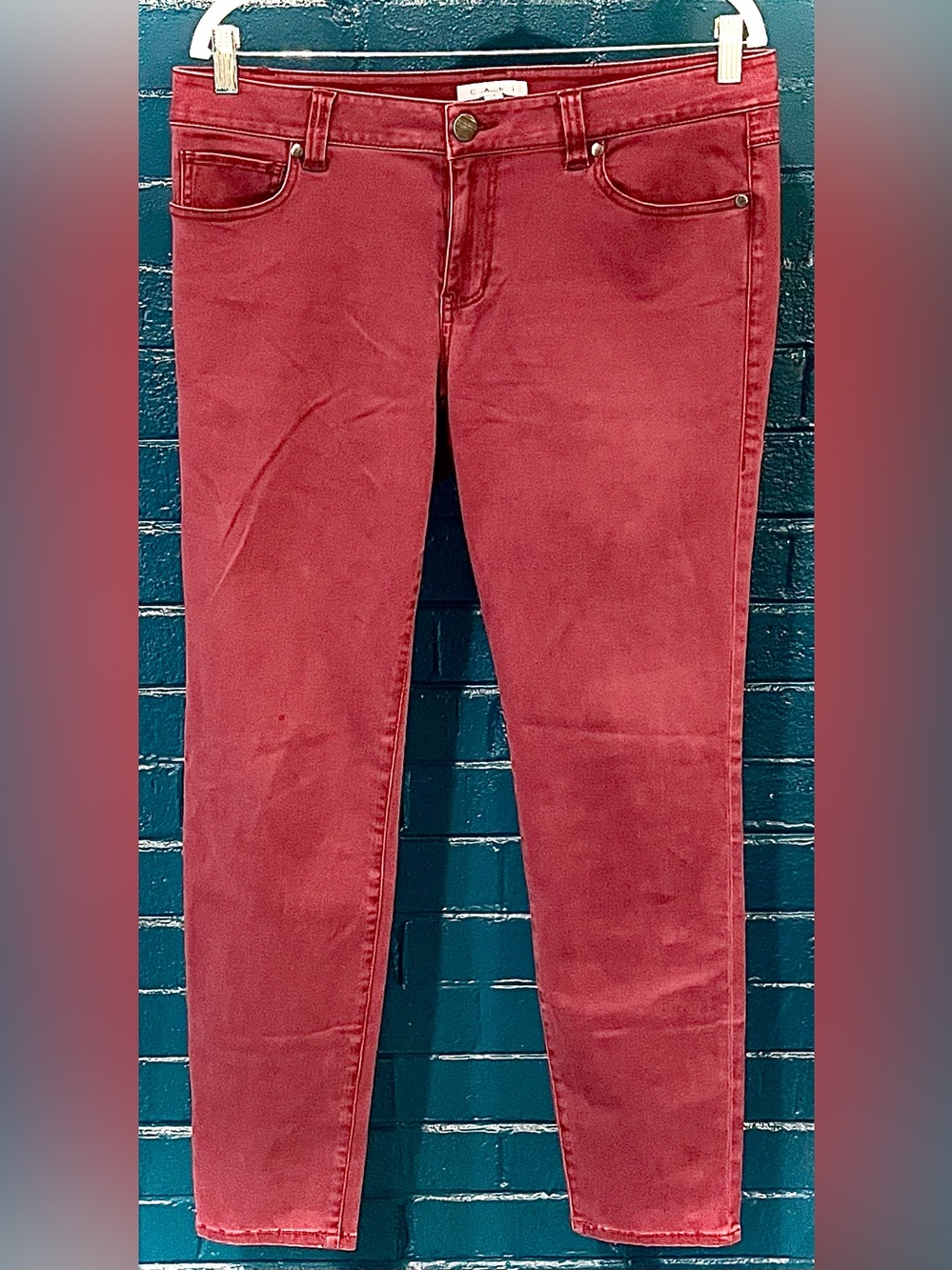 Women’s Red Stretch Skinny Jeans